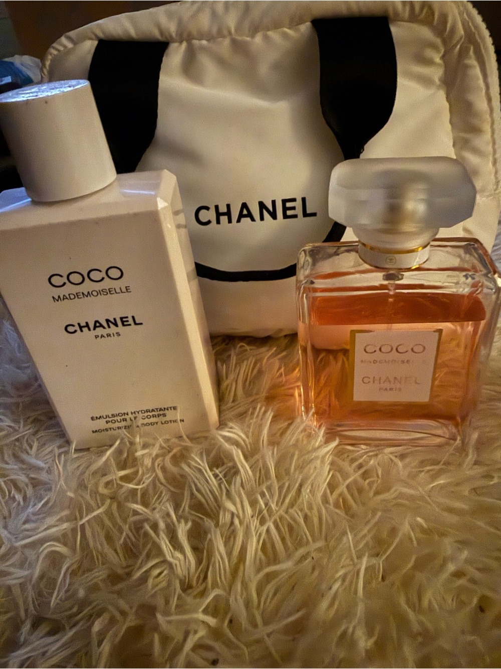 CHANEL Coco Mademoiselle Set - White & Peach 3.4 oz